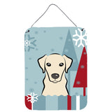 Caroline'S Treasures Winter Holiday Yellow Labrador Wall Or Door Hanging Prints Bb1718Ds1216, 16H X 12W, Multicolor