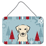 Caroline'S Treasures Winter Holiday Yellow Labrador Wall Or Door Hanging Prints Bb1718Ds812, 8 H X 12 W