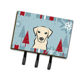 Caroline'S Treasures Bb1718Th68 Winter Holiday Yellow Labrador Leash Or Key Holder, Large, Multicolor