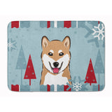 Caroline'S Treasures Winter Holiday Shiba Inu Floor Mat, 19 X 27, Multicolor