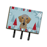 Caroline'S Treasures Bb1729Th68 Winter Holiday Wirehaired Dachshund Leash Or Key Holder, Large, Multicolor