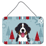 Caroline'S Treasures Winter Holiday Bernese Mountain Dog Wall Or Door Hanging Prints Bb1733Ds812, 8Hx12W, Multicolor