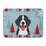 Caroline'S Treasures Winter Holiday Bernese Mountain Dog Floor Mat, 19 X 27, Multicolor