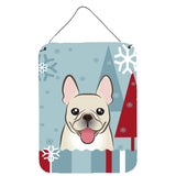 Caroline'S Treasures Winter Holiday French Bulldog Wall Or Door Hanging Prints Bb1734Ds1216, 16Hx12W, Multicolor