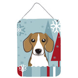 Caroline'S Treasures Winter Holiday Beagle Wall Or Door Hanging Prints Bb1735Ds1216, 16Hx12W, Multicolor