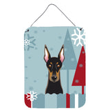 Caroline'S Treasures Winter Holiday Doberman Wall Or Door Hanging Prints Bb1741Ds1216, 16Hx12W, Multicolor
