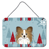 Caroline'S Treasures Winter Holiday Papillon Wall Or Door Hanging Prints Bb1744Ds812, 8Hx12W