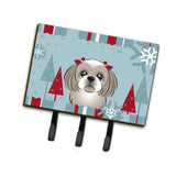 Caroline'S Treasures Bb1746Th68 Winter Holiday Gray Silver Shih Tzu Leash Or Key Holder, Large, Multicolor