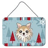 Caroline'S Treasures Winter Holiday Chihuahua Wall Or Door Hanging Prints Bb1747Ds812, 8Hx12W