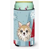 Caroline'S Treasures Winter Holiday Chihuahua Tall Boy Koozie Hugger, Multicolor