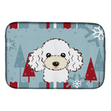 Caroline'S Treasures Adds A Touch Of Flair Dish Drying Mat, 14 X 21, Winter Holiday