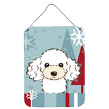 Caroline'S Treasures Winter Holiday White Poodle Wall Or Door Hanging Prints Bb1753Ds1216, 16H X 12W, Multicolor