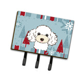 Caroline'S Treasures Bb1753Th68 Winter Holiday White Poodle Leash Or Key Holder, Large, Multicolor