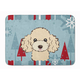 Caroline'S Treasures Winter Holiday Buff Poodle Floor Mat, 19 X 27, Multicolor