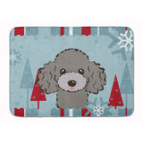 Caroline'S Treasures Winter Holiday Silver Gray Poodle Floor Mat, 19 X 27, Multicolor