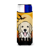 Caroline'S Treasures Bb1763Muk Halloween Golden Retriever Michelob Ultra Koozies For Slim Cans, Multicolor
