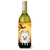 Caroline'S Treasures Halloween Pomeranian Wine Bottle Koozie Hugger, 750 Ml, Multicolor