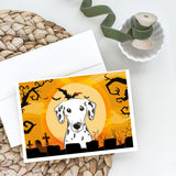 Halloween Dalmatian Greeting Cards And Envelopes Pack Of 8