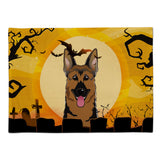 Caroline'S Treasures Bb1769Plmt Halloween German Shepherd Fabric Placemat, Multicolor