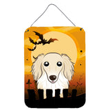 Caroline'S Treasures Halloween Longhair Creme Dachshund Wall Or Door Hanging Prints Bb1770Ds1216, 16Hx12W, Multicolor