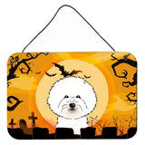 Caroline'S Treasures Halloween Bichon Frise Wall Or Door Hanging Prints Bb1775Ds812, 8Hx12W, Multicolor