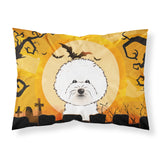 Caroline'S Treasures Bb1775Pillowcase Halloween Bichon Frise Fabric Standard Pillowcase, Large, Multicolor