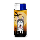 Caroline'S Treasures Halloween Alaskan Malamute Michelob Ultra Koozies For Slim Cans, Multicolor