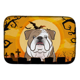 Caroline'S Treasures Halloween English Bulldog Dish Drying Mat, 14 X 21