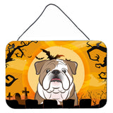 Caroline'S Treasures Halloween English Bulldog Wall Or Door Hanging Prints Bb1777Ds812, 8Hx12W, Multicolor