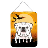 Caroline'S Treasures Halloween White English Bulldog Wall Or Door Hanging Prints Bb1778Ds1216, 16H X 12W, Multicolor