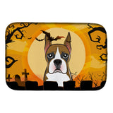 Caroline'S Treasures Halloween Boxer Dish Drying Mat, 14 X 21