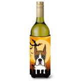 Caroline'S Treasures Halloween Boxer Wine Bottle Koozie Hugger, 750 Ml, Multicolor