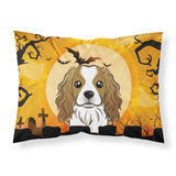 Caroline'S Treasures Bb1782Pillowcase Halloween Cavalier Spaniel Fabric Standard Pillowcase, Large, Multicolor