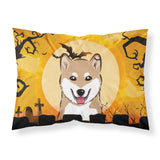 Caroline'S Treasures Bb1783Pillowcase Halloween Shiba Inu Fabric Standard Pillowcase, Large, Multicolor