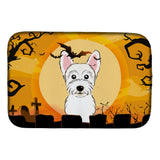 Caroline'S Treasures Halloween Westie Dish Drying Mat, 14 X 21