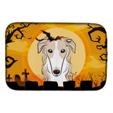 Caroline'S Treasures Halloween Borzoi Dish Drying Mat, 14 X 21