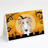 Halloween Borzoi Greeting Cards And Envelopes Pack Of 8