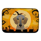 Caroline'S Treasures Halloween Wirehaired Dachshund Dish Drying Mat, 14 X 21