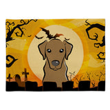 Caroline'S Treasures Bb1792Plmt Halloween Chocolate Labrador Fabric Placemat, Multicolor