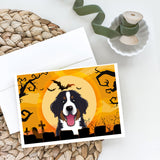 Halloween Bernese Mountain Dog Greeting Cards And Envelopes Pack Of 8