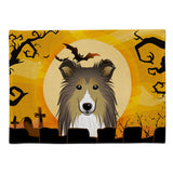Caroline'S Treasures Bb1800Plmt Halloween Sheltie Fabric Placemat, Multicolor