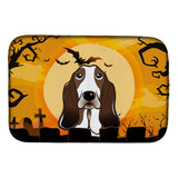 Caroline'S Treasures Halloween Basset Hound Dish Drying Mat, 14 X 21