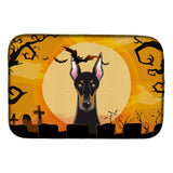 Caroline'S Treasures Halloween Doberman Dish Drying Mat, 14 X 21
