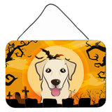 Caroline'S Treasures Halloween Golden Retriever Wall Or Door Hanging Prints Bb1810Ds812, 8Hx12W, Multicolor