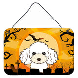 Caroline'S Treasures Halloween White Poodle Wall Or Door Hanging Prints Bb1815Ds812, 8 H X 12 W