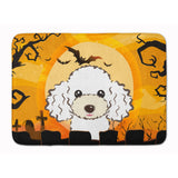 Caroline'S Treasures Halloween White Poodle Floor Mat, 19 X 27, Multicolor
