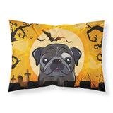 Caroline'S Treasures Bb1821Pillowcase Halloween Black Pug Fabric Standard Pillowcase, Large, Multicolor