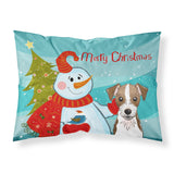 Caroline'S Treasures Bb1822Pillowcase Snowman With Jack Russell Terrier Fabric Standard Pillowcase, Large, Multicolor