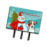 Caroline'S Treasures Bb1822Th68 Snowman With Jack Russell Terrier Leash Or Key Holder, Large, Multicolor