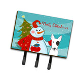 Caroline'S Treasures Bb1829Th68 Snowman With Bull Terrier Leash Or Key Holder, Large, Multicolor